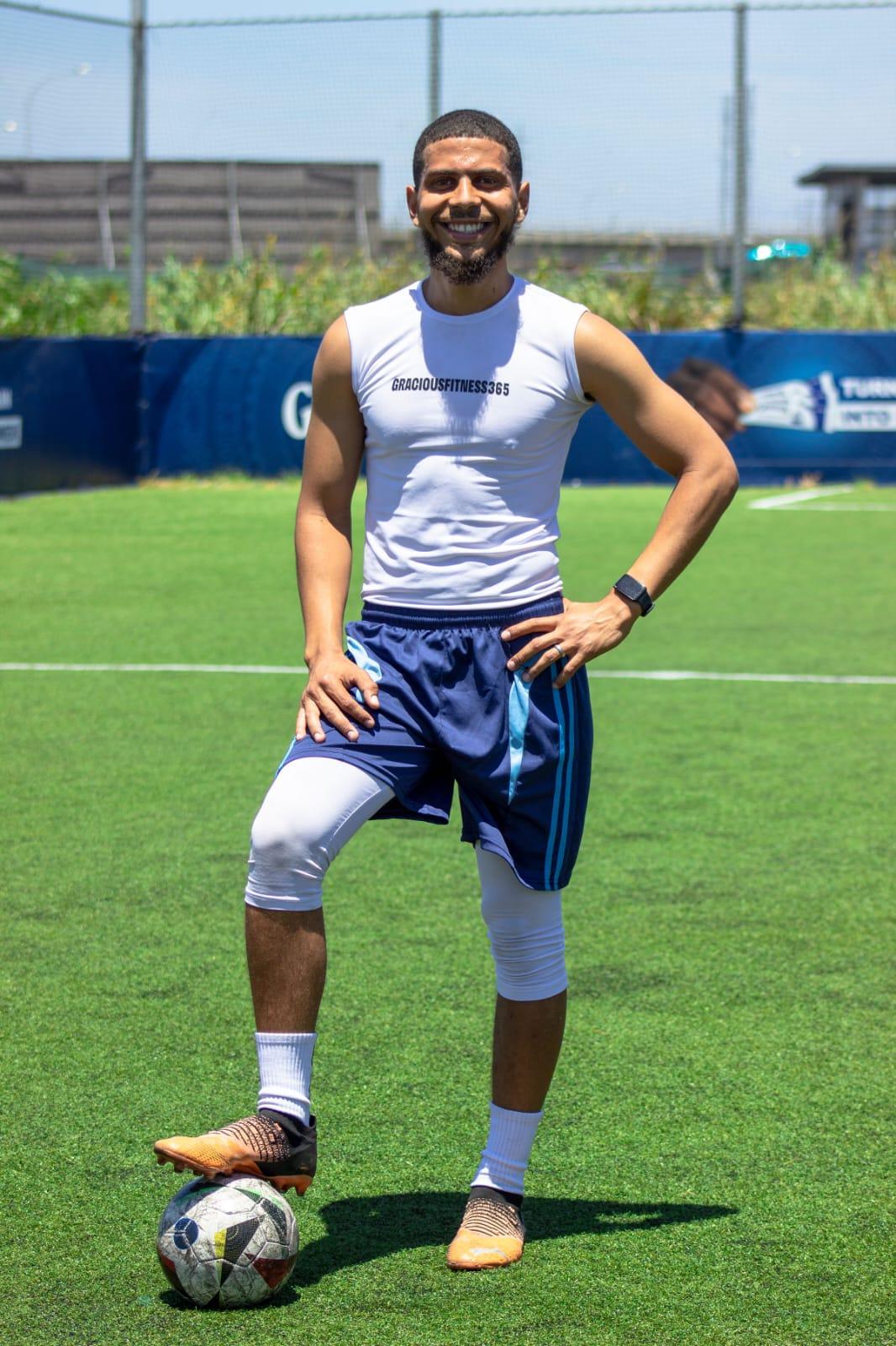 Gracious with a football at his feet