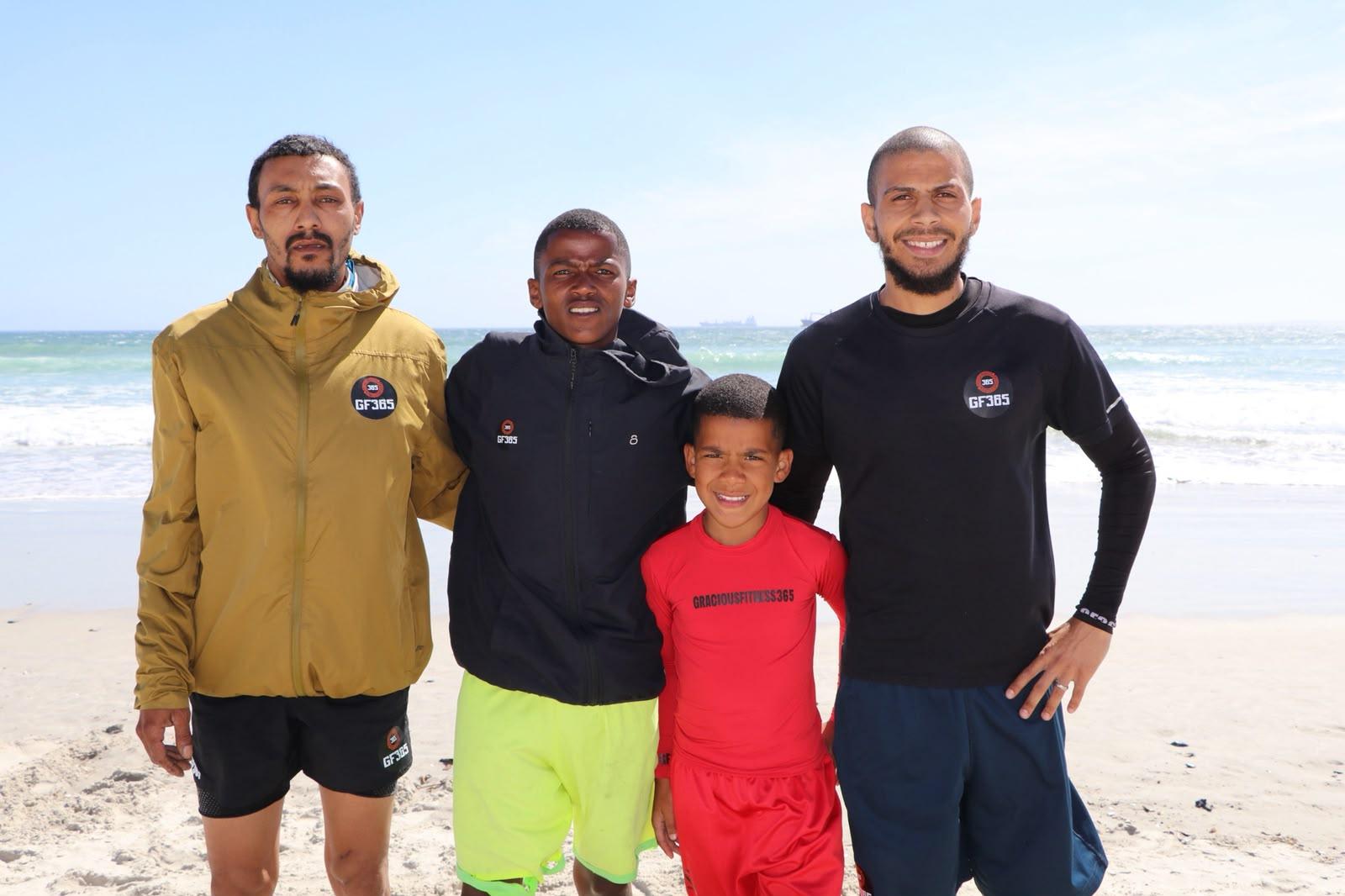 Gracious with the crew after a beach session