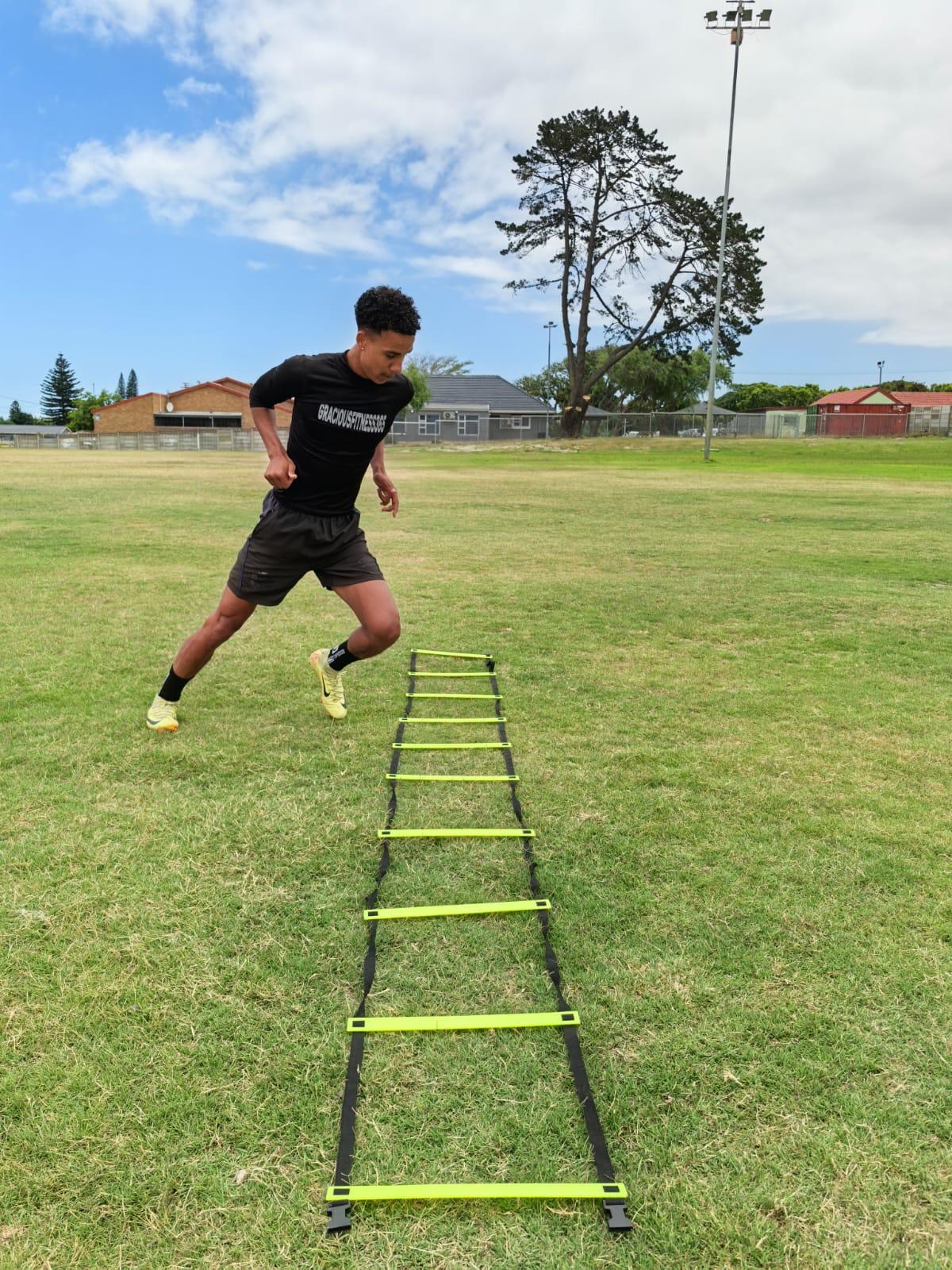 Agility ladder work on the field
